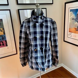 SOLD Plaid Peacoat